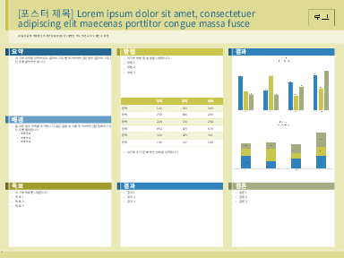 포스터(파란색 및 녹색 디자인)